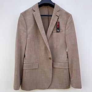 JF Ferrar Sport Coat Jacket Suit Men's 36R Slim Fit Light Brown Texture NEW $168